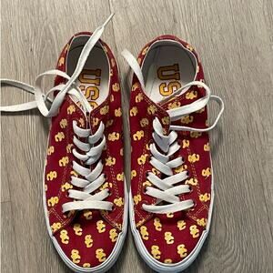 University of Souther California USC Row One Canvas Shoes Men 6 Womens 7.5